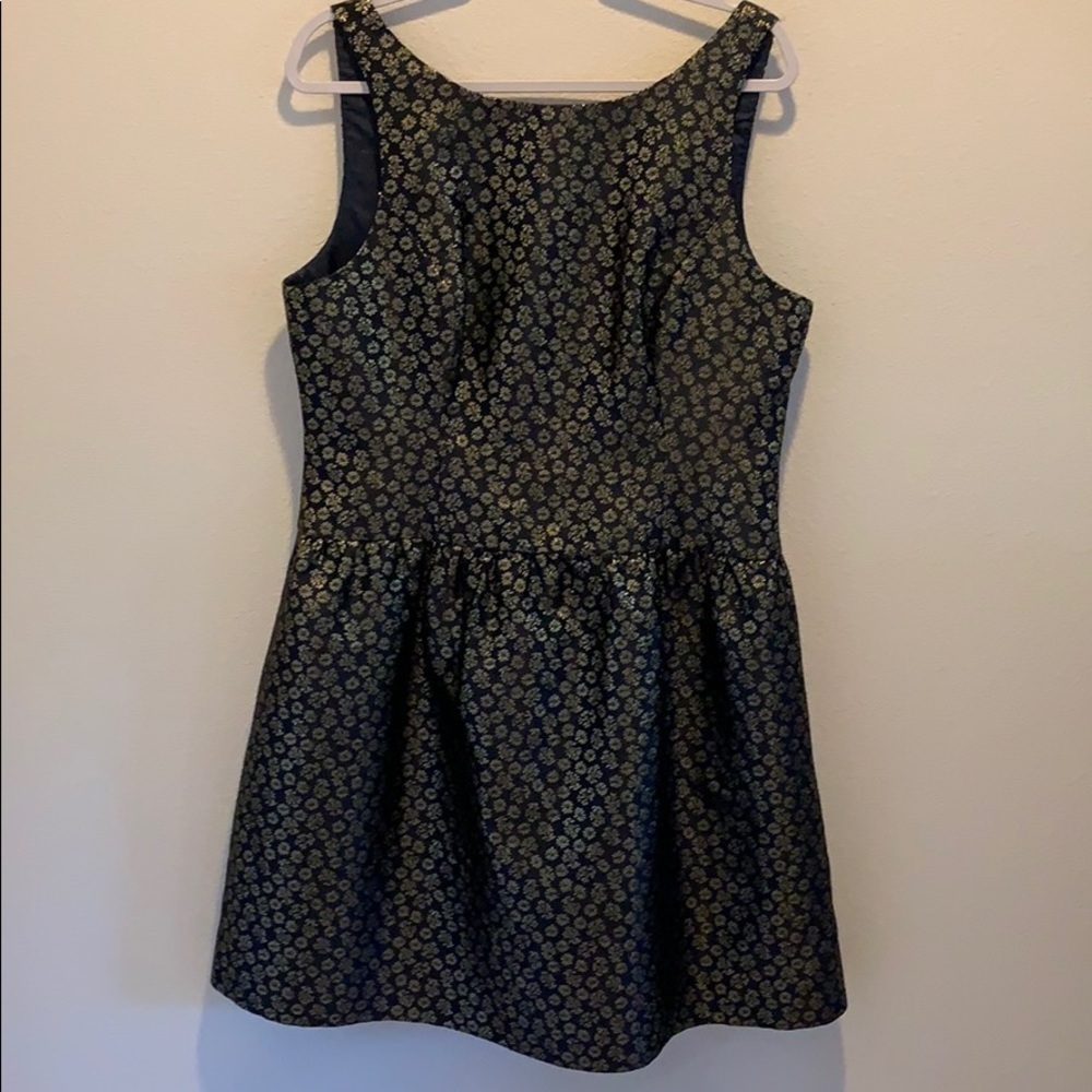 J. Crew Navy&Gold Party Dress. Quality! Size 14.